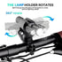 Rotatable Aluminium Alloy Bike Flashlight: USB Rechargeable, 500m Range, 170g with Mount, Perfect for Aussie Night Riders