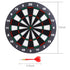 Safety Dart Board Set with 6 Soft Tip Darts: 16-Inch Rubber Dartboard for Family, Office & Party Leisure Sport