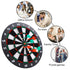 Safety Dart Board Set with 6 Soft Tip Darts: 16-Inch Rubber Dartboard for Family, Office & Party Leisure Sport