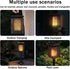2-Pack Solar Garden Stake Light with Floral Pattern: 12 LED Outdoor Decorative Light with Multiple Mounting Options
