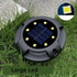 4-Pack Solar Ground Lights: 8-LED Outdoor Garden Pathway Lights with IP65 Waterproof for Lawn, Patio & Landscape