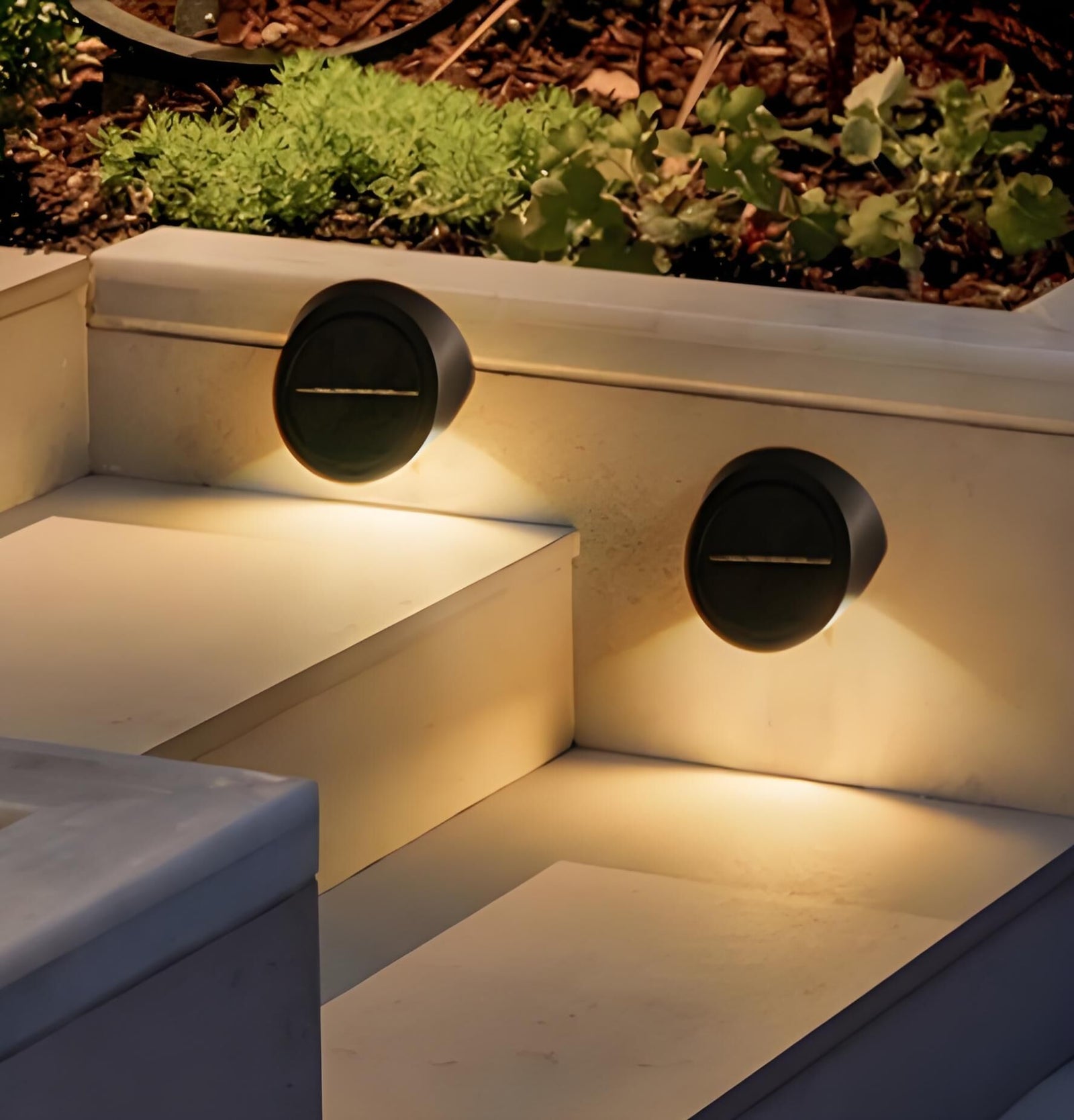 Solar Outdoor Wall Lights (4-Pack): IP44 Waterproof LED Sconces for Garden, Patio & Pathway Lighting（white light）