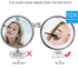 10X Magnifying Suction Cup LED Makeup Mirror: Flawless Vanity Mirror with Natural Light for Precise Grooming