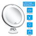 10X Magnifying Suction Cup LED Makeup Mirror: Flawless Vanity Mirror with Natural Light for Precise Grooming