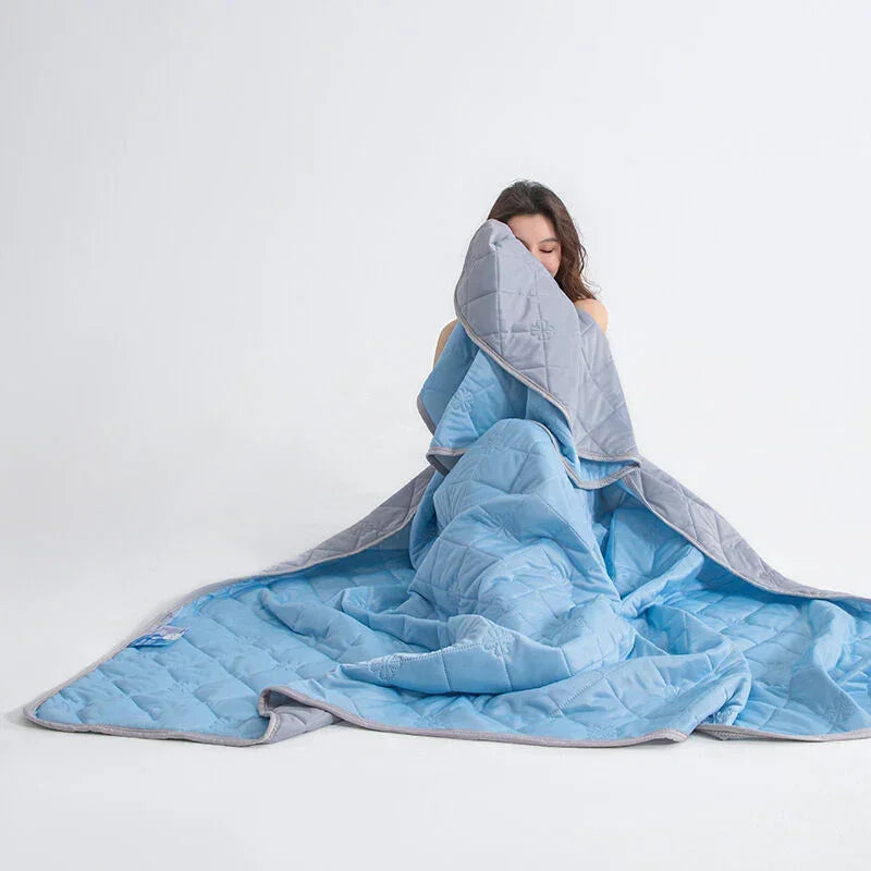 Christmas gifts for loved ones Aussie Summer Cooling Quilt – 4 Sizes, Breathable, Lightweight & Skin-Friendly for Refreshing Sleep All Season(sky blue,180cm*200cm)