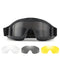 Tactical Safety Goggles with 3 Interchangeable Lenses, Wind & Dust Protection for Outdoor & Tactical Use(black)