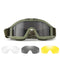 Tactical Safety Goggles with 3 Interchangeable Lenses, Wind & Dust Protection for Outdoor & Tactical Use(green)