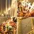 300 LED Warm White Fairy String Lights, 9m Green Wire, Battery-Operated, IP44 Waterproof with Timer for Christmas Decor (Batteries Not Included)