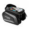 Waterproof Bike Frame Bag with Touchscreen & Headphone Hole: 3-in-1 Capacity Bicycle Bag for Phones & Gear, Aussie Cyclist Essential