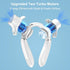 White Portable Neck Fan: Hands-Free Wearable Air Conditioner with 4000mAh Battery for Australian Travel & Daily Use