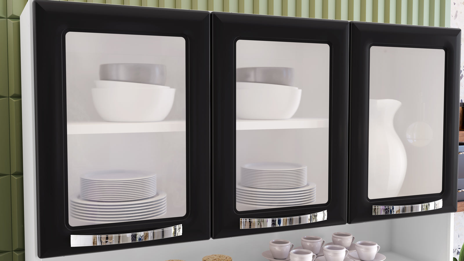 Free Standing Steel Kitchen Cabinet/Cupboard with Countertop Storage - Pratika White Flatpack DIY