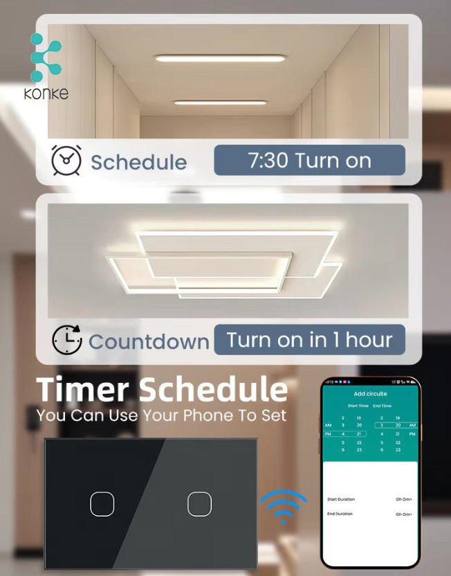 Smart Touch Light Switch 1Ch