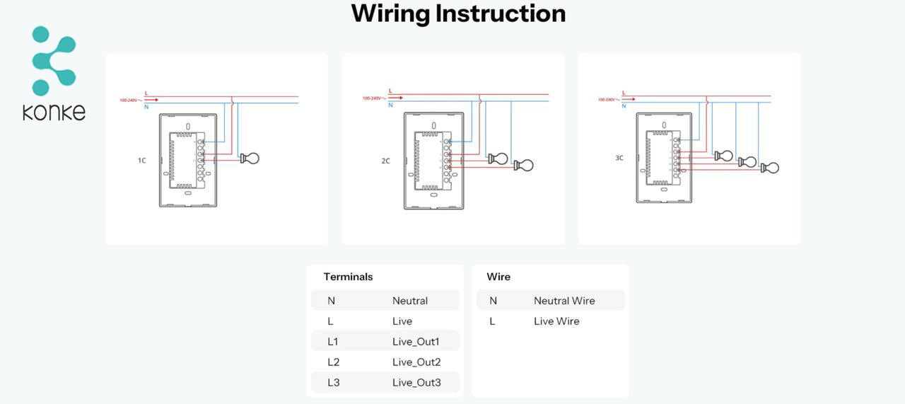 Smart Touch Light Switch 1Ch