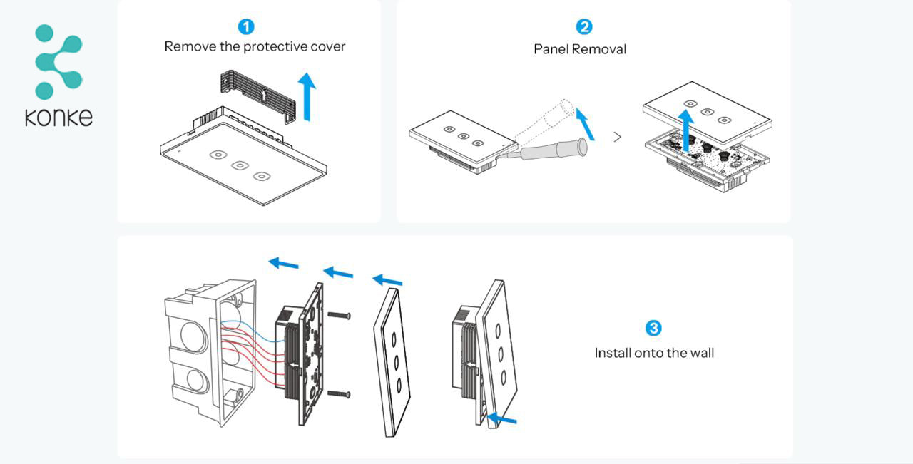 Smart Touch Light Switch 3Ch