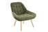 Nordic Tufted Wingback Accent Chair Olive Green Fabric