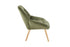 Nordic Tufted Wingback Accent Chair Olive Green Fabric