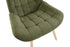 Nordic Tufted Wingback Accent Chair Olive Green Fabric