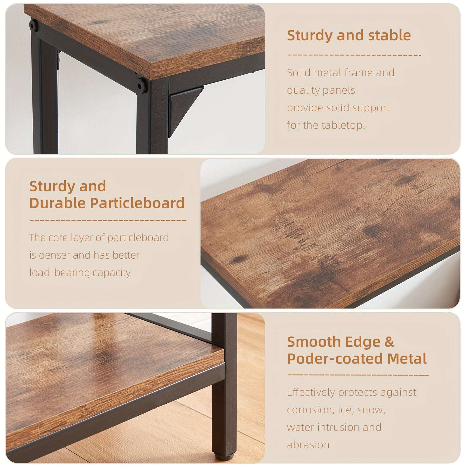 2 Tier Console Table with Power Outlets and USB Ports, Wood Entryway Table with Charging Station & Storage Shelf, Narrow 2-Tier Sofa Table for Living Room Hallway Foyer