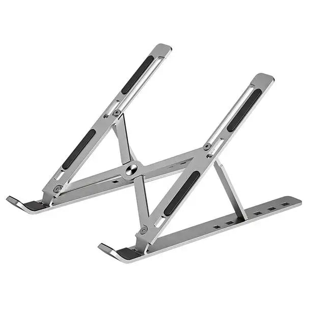 Aluminum Adjustable Portable Laptop Stand – Silver
