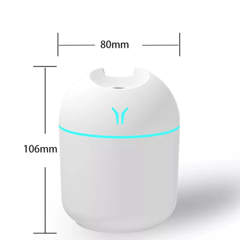 250ML Mini Aroma Oil Diffuser & Humidifier with LED Night Lamp