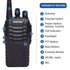 V2 Walkie Talkie Long Range Radio 2-Pack, BF-888S, 5-10km Range, 16 Ch