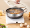 30cm Stainless Steel Non-Stick Frying Pan with Glass Lid Silver