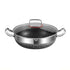 30cm Stainless Steel Non-Stick Frying Pan with Glass Lid Silver