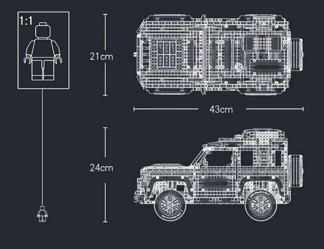Technical Rover Defender Collector'S Building Blocks Set