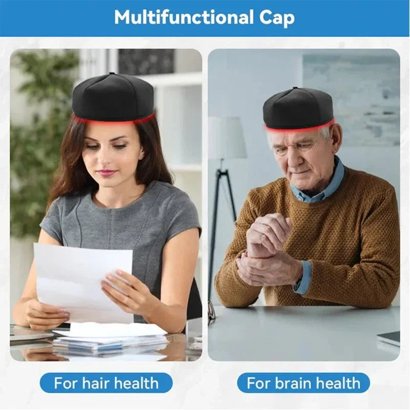 Hair Growth Cap LED Treatment Helmet Black