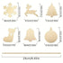 DIY Wooden Christmas Tree Ornaments Craft Set (60pcs)