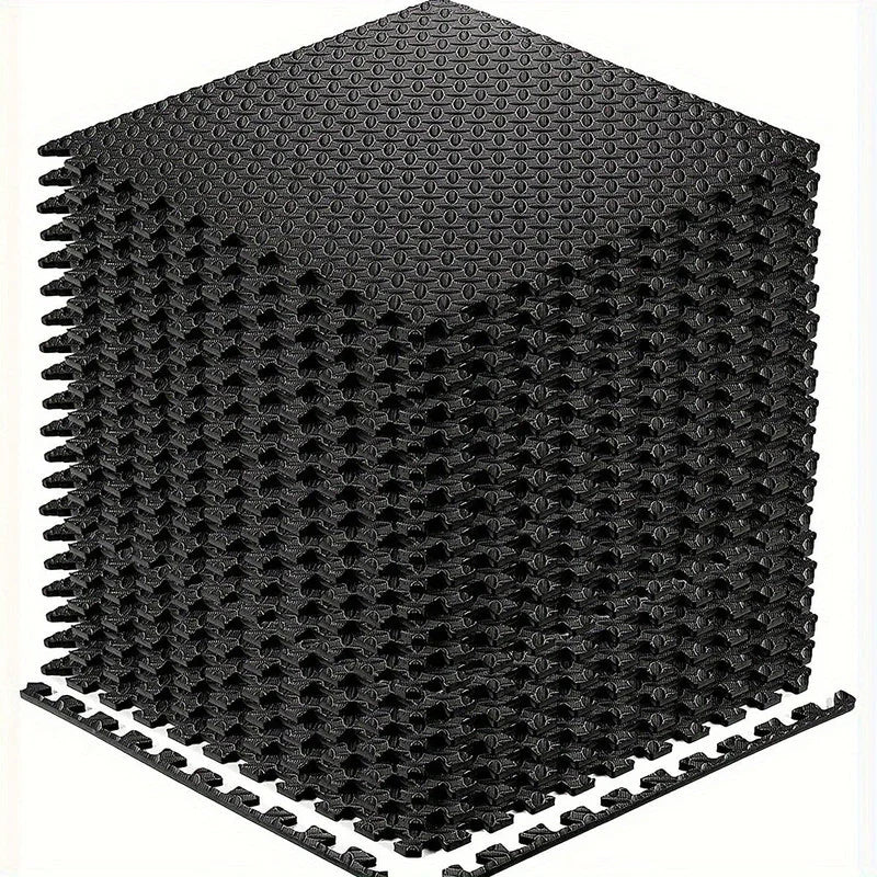 Interlocking Black EVA Fitness Mats Set (20pcs)
