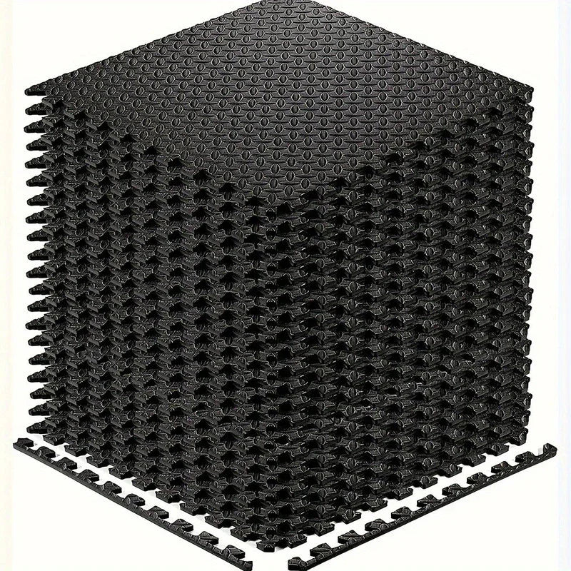 Interlocking Black EVA Fitness Mats Set (20pcs)