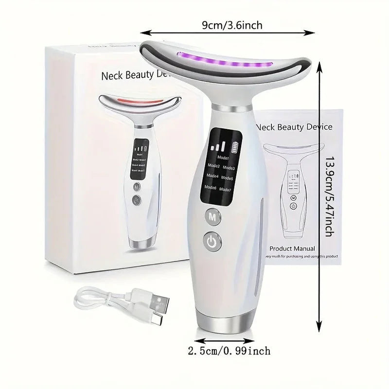 Neck & Face Massager Heated Skincare Tool (7-in-1)