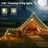 Rechargeable Camping String Lights, 5 Modes, 2000mAh Lithium Battery Set