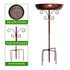 Vintage Metal Bird Bath with Pedestal Stand