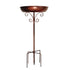 Vintage Metal Bird Bath with Pedestal Stand