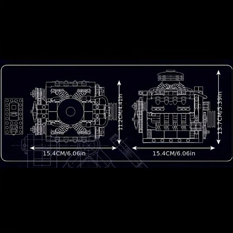 V8 Engine Simulation Model Blocks