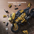 1:10 Scale Mechanical Motorcycle Building Block Kit, Ages 14 Plus, ABS