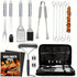 17-Piece Stainless Steel BBQ Grill Accessories Set with Mats and Brush