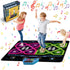 Double Electronic Dance Mat for Kids and Adults, 105x90cm, 8 LED Lights