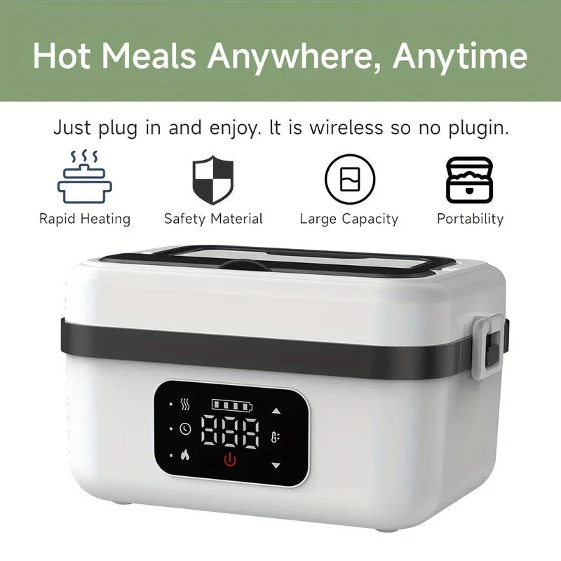 Electric Heated Lunch Box USB Rechargeable 1000ml