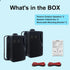 3-Way Waterproof Wall Mount Speakers in Black, 200W Peak, Pair, ABS Set