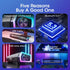 Computer Bluetooth RGB Light Speaker in Black, 4D Stereo Sound, USB Set