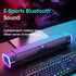 Computer Bluetooth RGB Light Speaker in Black, 4D Stereo Sound, USB Set