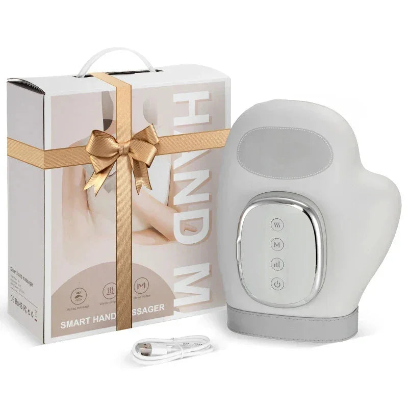5-Level Electric Hand Massager with Hot Compress Grey
