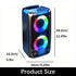 Large Wireless Bluetooth Speaker with Deep Bass and TWS Pairing, 15hrs