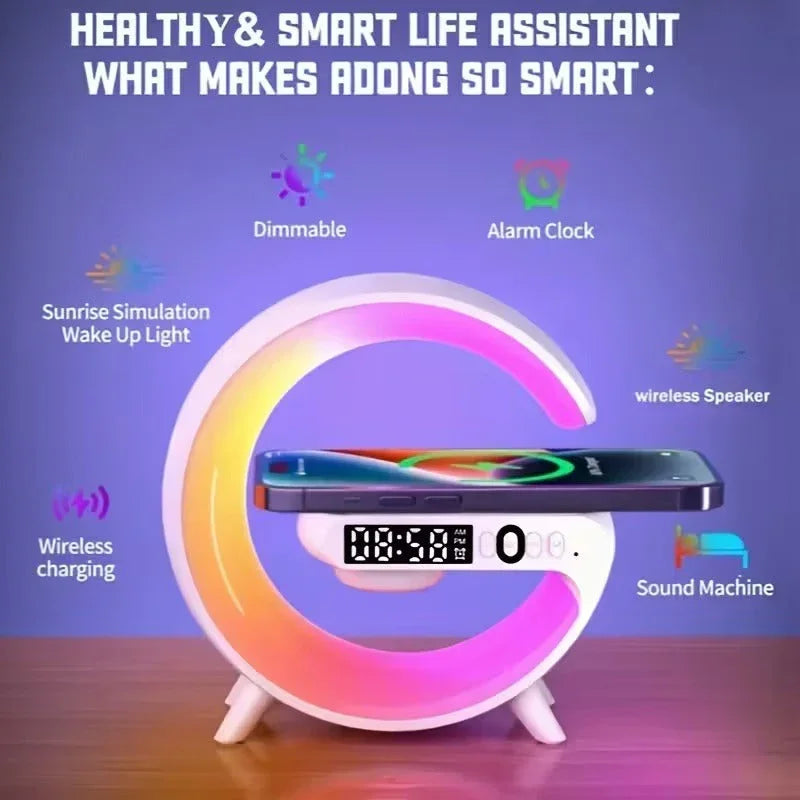 Wireless Bluetooth Speaker with RGB Light & Alarm