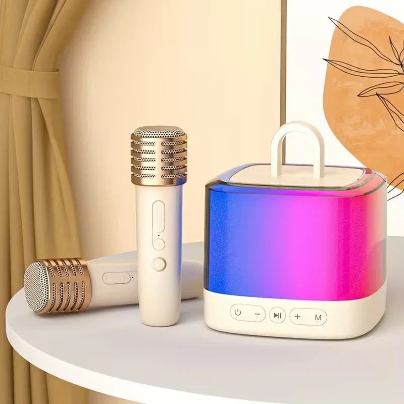 Mini Karaoke Machine with Wireless Microphones
