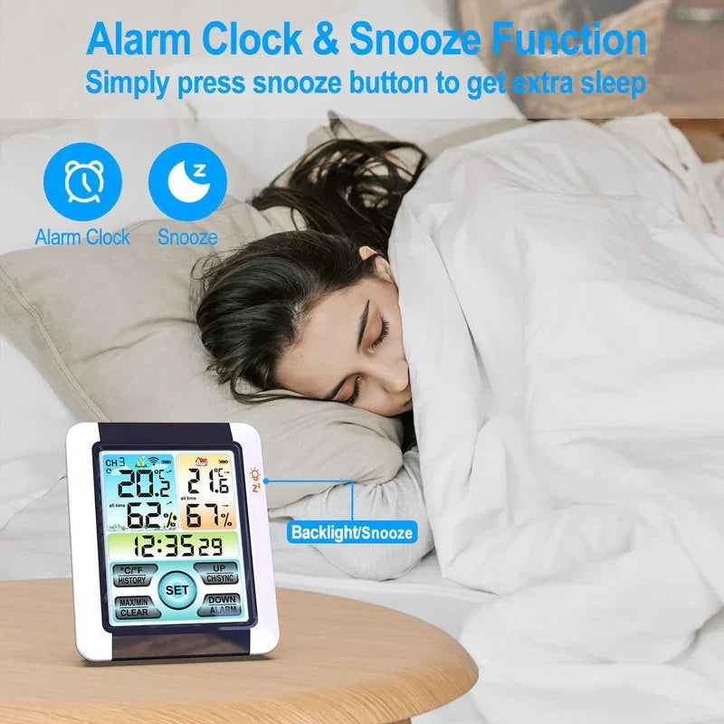 Wireless Weather Station Digital Thermometer with Sensor