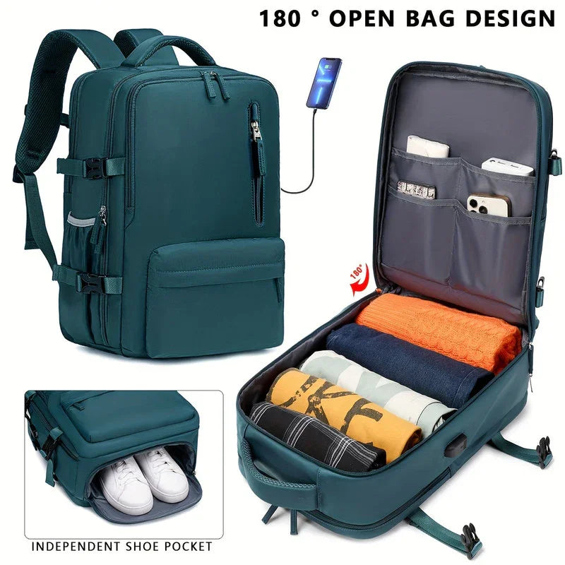 Large Capacity Travel Backpack with USB Charging